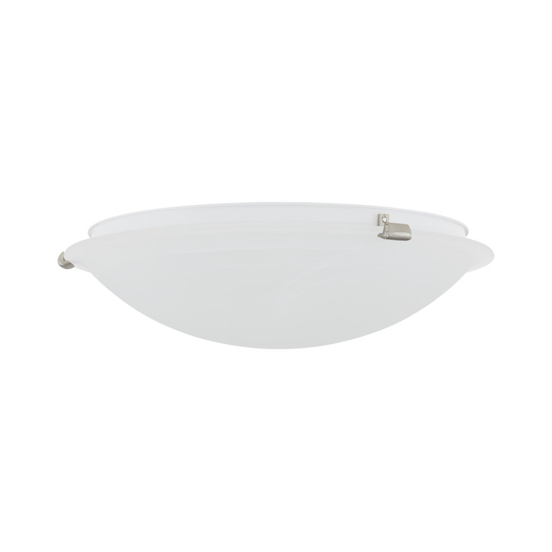 Rabideau Glass Flush Mount, 5.5" H x 20.5" W x 20.5" D, Brushed Nickel