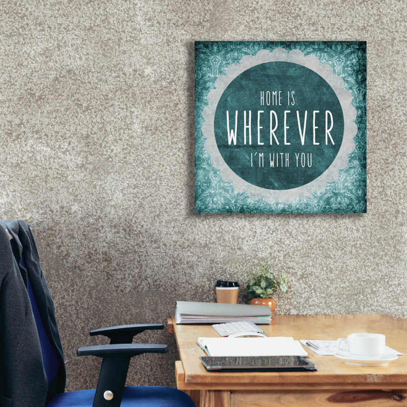 'Home Is' by Erin Clark Canvas Wall Art, 26" H x 26" W