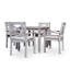 Ensemble repas carré 5 pièces, patio extérieur