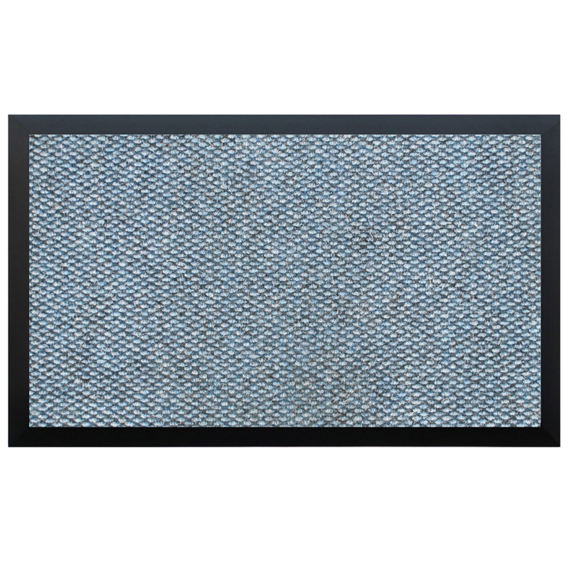 Paillasson d'extérieur antidérapant uni, Bleu clair, 6 pi x 10 pi