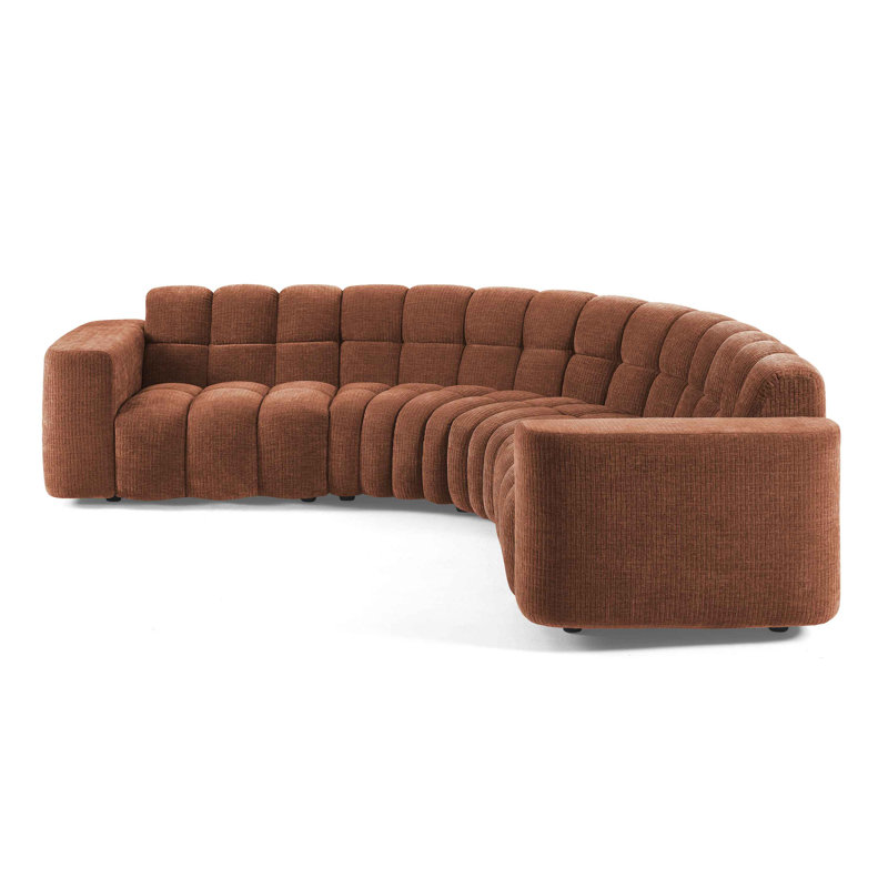 Canapé modulaire JoyS, Chenille rouille