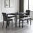 5-Piece Dining Set Includes A Table, Two Upholstered Chairs And Two Benches; Space-Saving Rustic Style In Gray And Black For Kitchen And Dining Areas.