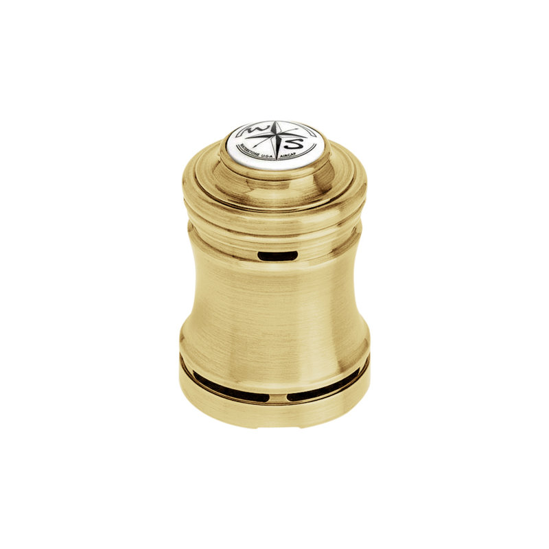 Traditional Single Port Air Gap, Satin Brass