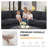 7-Piece Chenille Cloud Sectional Couches, Oversized Corner Sectional Sofa, Dark Gray-827397189-827397208