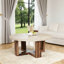 Table basse ronde avec plateau en marbre et base en croix, centre de table moderne pour le salon