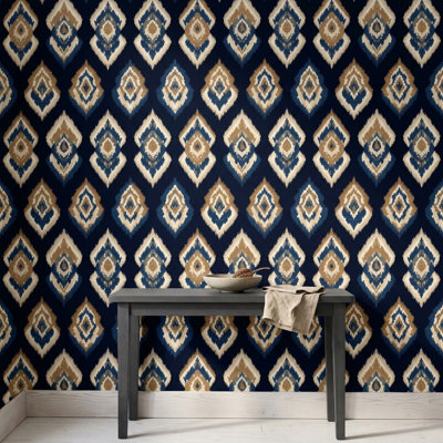 Rouleau de papier peint Ikat