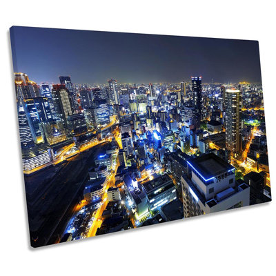 Osaka Japan Skyline - Wrapped Canvas Print