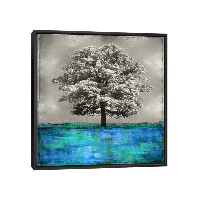 « stately », impression sur toile, H 18 po x l 18 po x P 1,5 po, Toile avec cadre flottant noir, Pas de tapis
