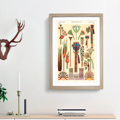 Egyptian Flowers by Owen Jones - Framed Print