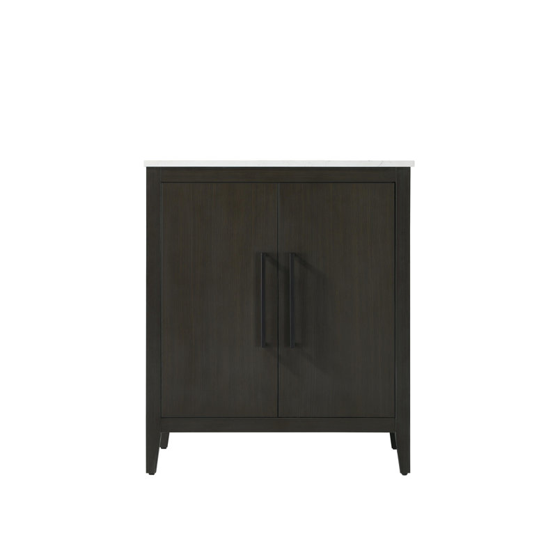 Meuble-lavabo simple 30 po, Brun moka