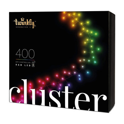 Twinkly Smart Decorations 19.5' Multicolor 400 LED Cluster Lights