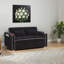 Canapé-lit convertible polyvalent en 3 longueurs, en velours moderne, avec lit escamotable et dossier réglable, port USB, cendrier et support de téléphone pivotant.-1278060100