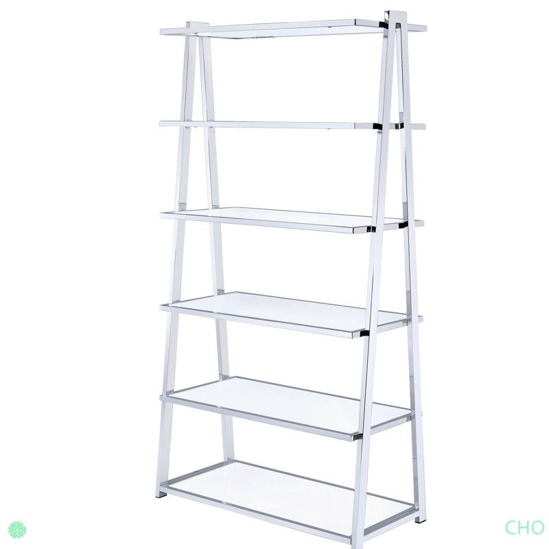 Bibliothèque blanche Coleen, (5 tablettes) H 70,95 po x l 15,95 po x P 36,03 po