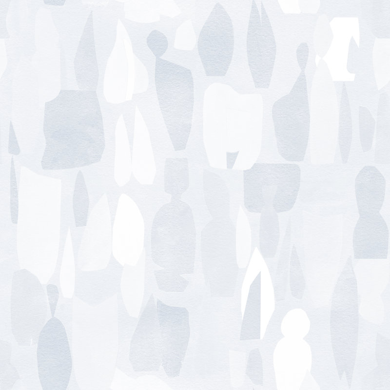 Rouleau de papier peint L 33 pi x l 20,5 po Gurminder Collage, Blanc