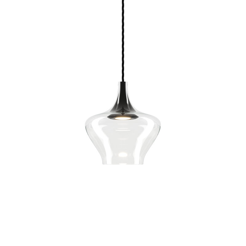 Lodes Nostalgia Suspension Lamp Black Cable Line-V, Clear