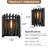 Modern Industrial Black Wall Sconce with Vertical Tube Metal Shade - Adjustable Height 20"-98" Gold Interior ETL Listed
