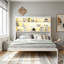 Lit armoire avec canapé escamotable Murphy, tablettes de rangement et lumière DEL Murphy-544911638