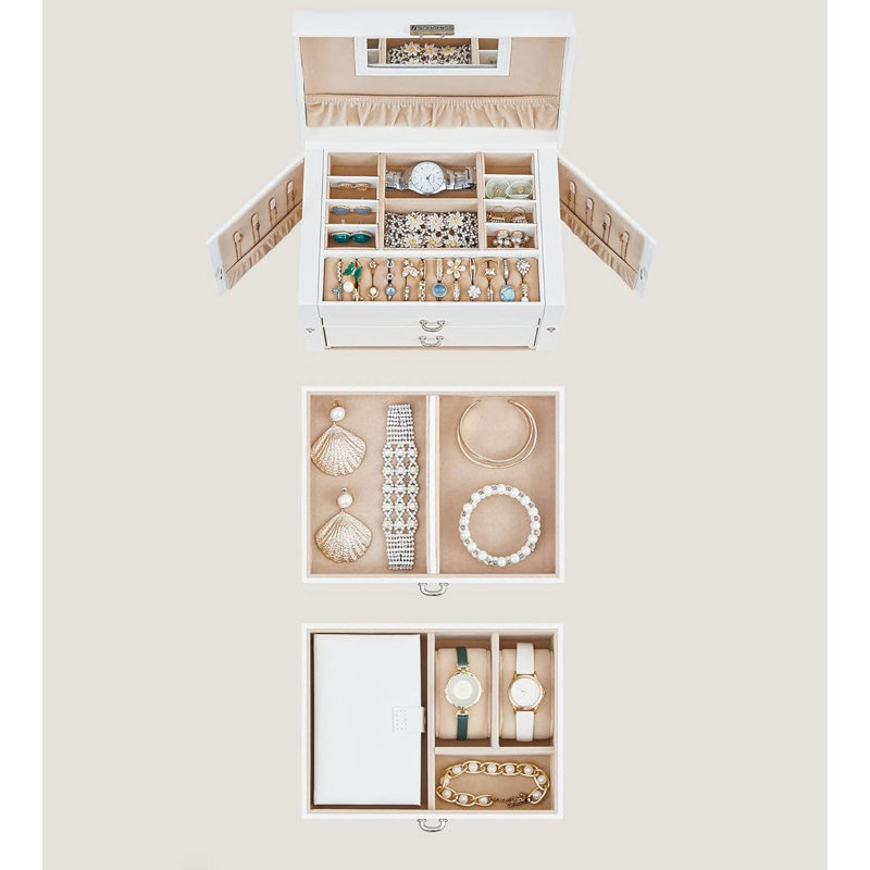 Jewellery Box +,  White/Beige