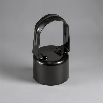 Black Galvanized Chain Link Fence Eye Top Rail Cap, Use for 1-7/8" Outside Diameter Post and 1-5/8" Top Rail, Loop Cap, Chain Link Fence Parts, Hardware for Gate, Post, Single