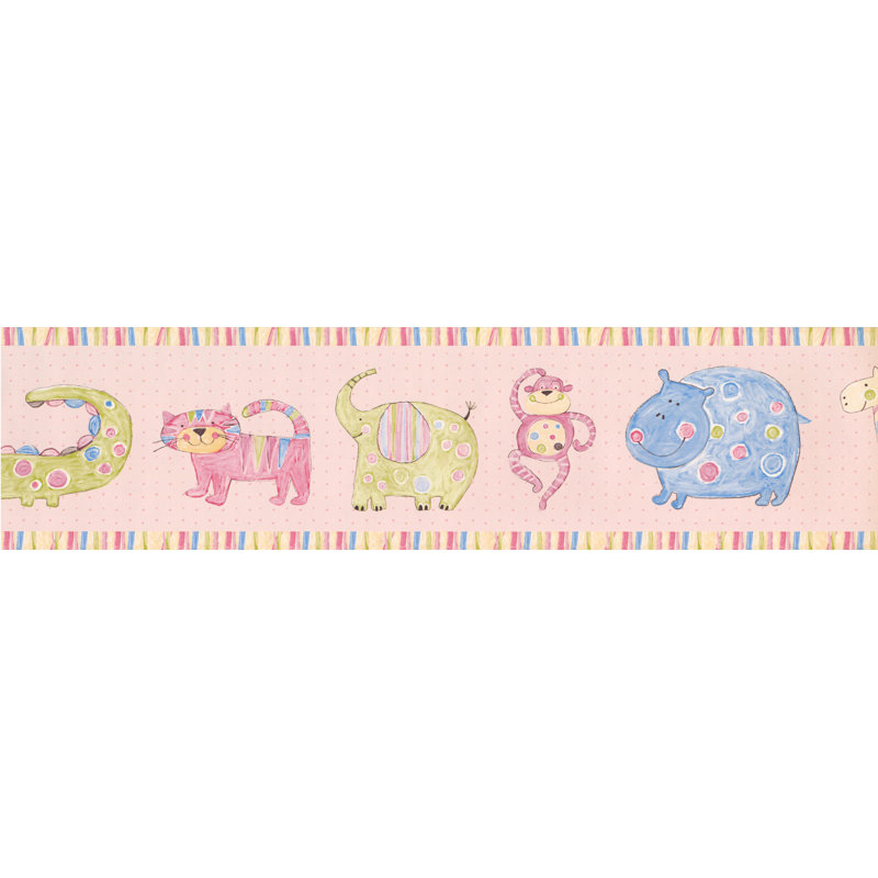 Bordure murale animaux peints