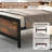 Metal Bed Frame With Headboard & Footboard Metal Slats Support-2065350559