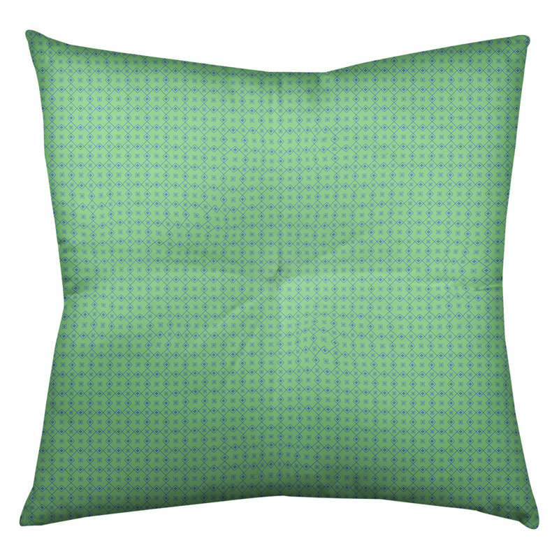 Coussin Katelyn Elizabeth, 30 po x 30 po, Vert / bleu