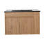 Meuble-lavabo de 30 pouces avec lavabo en céramique noire et tablette ajustable (KD-PACKING)