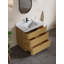 Ensemble de meuble-lavabo moderne 36 po avec évier encastré et dosseret Maxbano-115311627