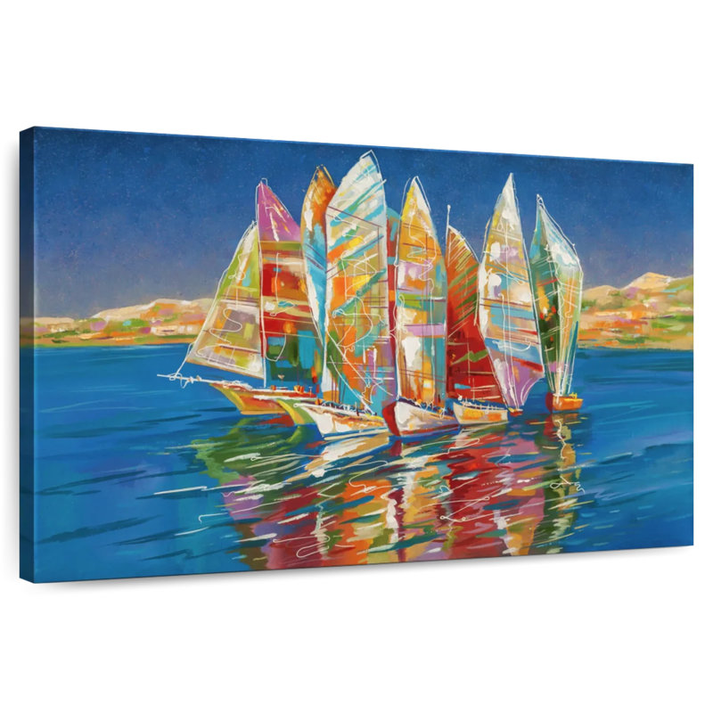 Mehar Autumn Regatta Boats, 30" H x 45" W
