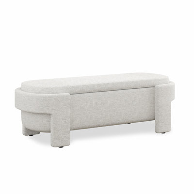 Linen Fabric Upholstered Bench With Large Storage Space For The Living Room, Entryway And Bedroom ( 51.5''X20.5''X17'' )