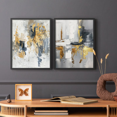 Série ABSTRACT CDLxxxix - reproduction encadrée de qualité supérieure - prête à être accrochée - aucun clou requis - aucun clou requis