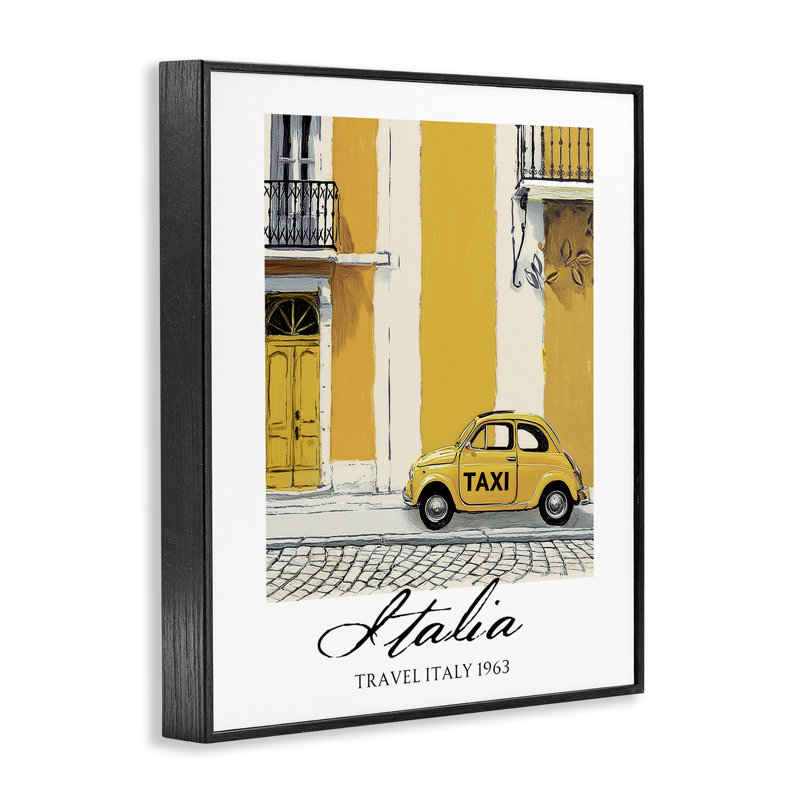 Estampe numérique Travel Italia, encadrée par Annabelle Hall, H 30 po x l 24 po, Giclée encadrée noir minuit