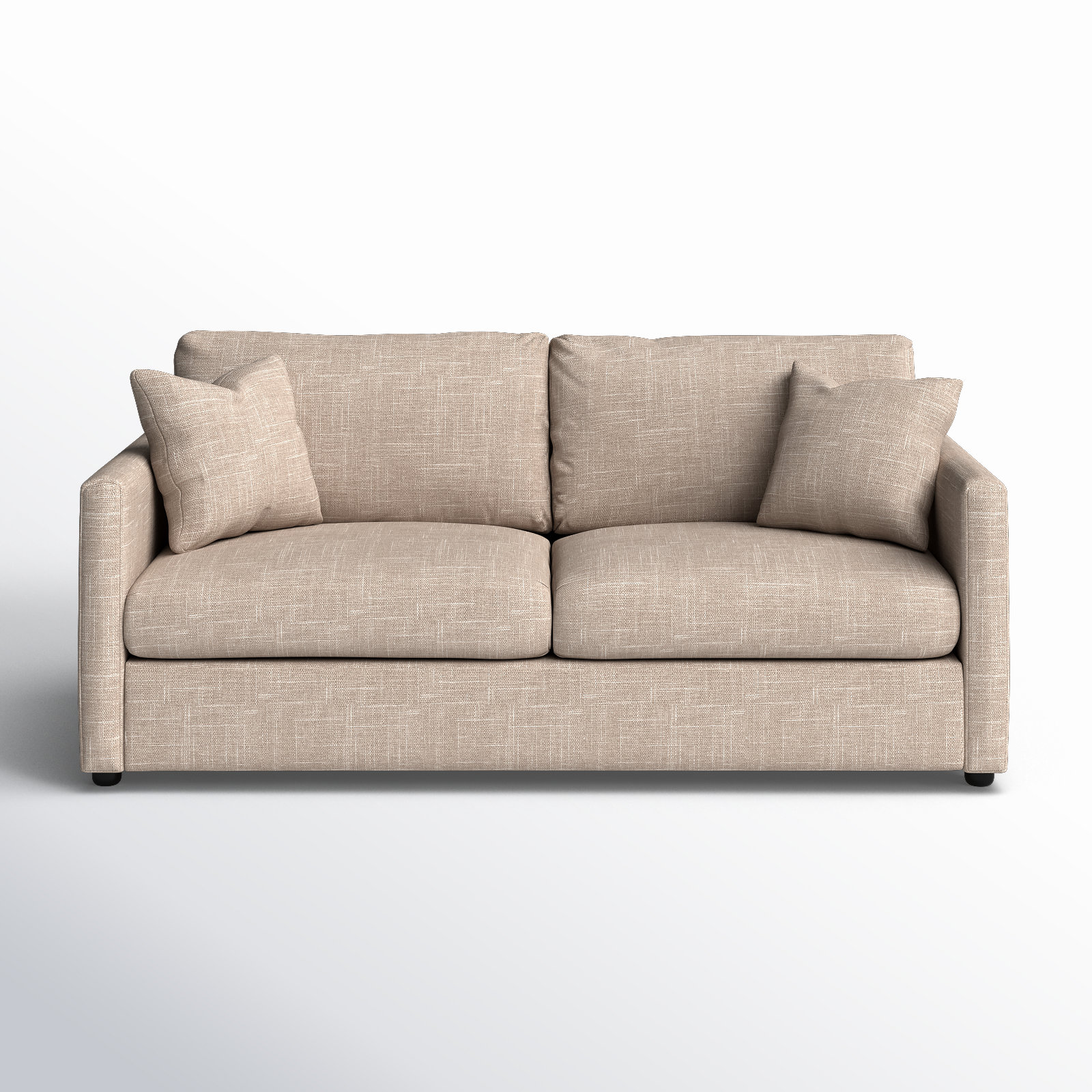 Godwin 75'' Upholstered Sofa, Macc Ecru