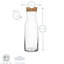Bormioli Rocco Aquaria Glass Carafe with Cork Lid