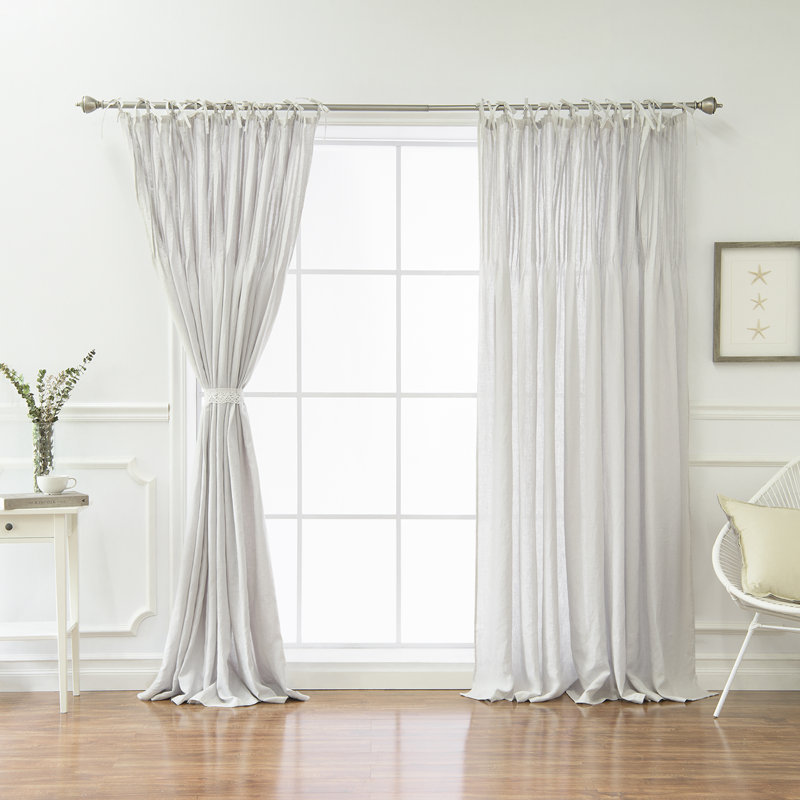 Abelia Semi Sheer Curtain, Dark Gray