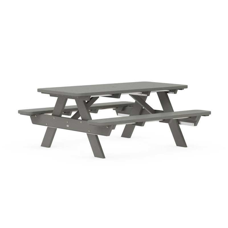 Table de pique-nique 72 po POLYWOOD Park, Gris ardoise
