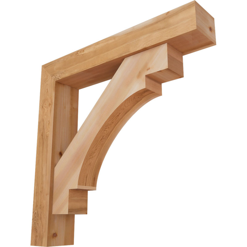 Merced Block Offset Brace Bracket, 42 x 42, 7 1/2"W Western Red Cedar (Smooth)