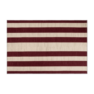 Tapis d'intérieur et d'extérieur à carreaux beige