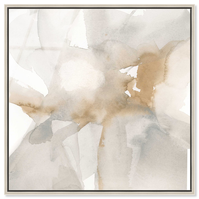 Neutral Flow II High-Gloss Frameless Acrylic Glass Wall Art Abstract Print by Oliver Gal, Ready to Hang, 12 x 12, 21"H x 21"W
