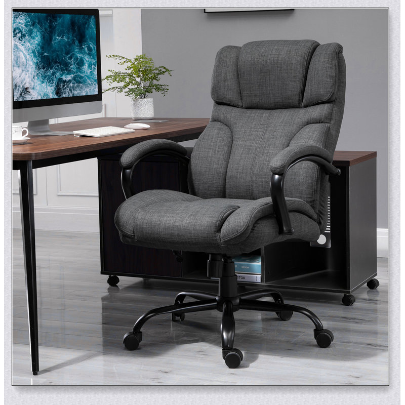 Fauteuil de bureau ergonomique avec siège large et grand 500 lb