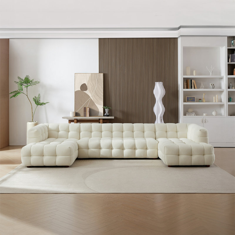 Canapé modulaire en U Shanille Boucle