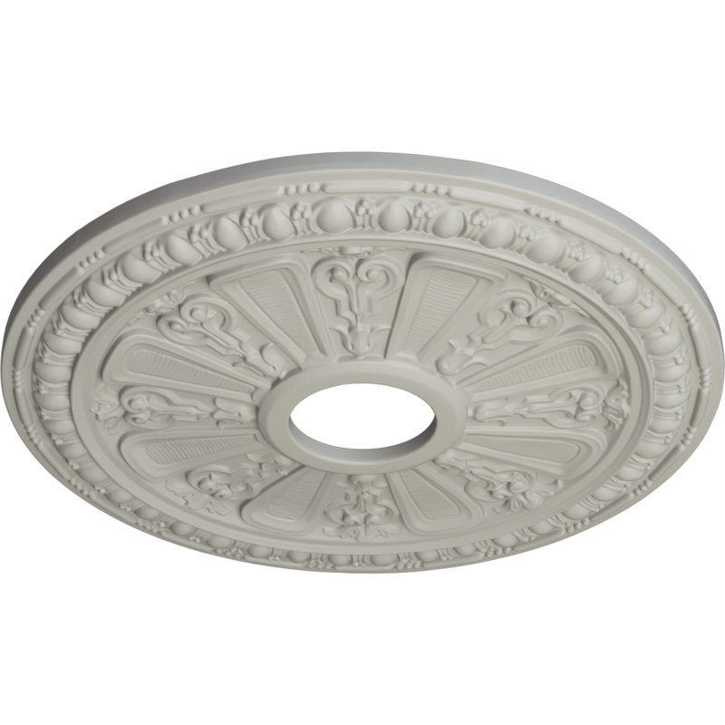 Endurathane Riley Ceiling Medallion, 18"OD x 3 1/2"ID x 1 1/2"P (Fits Canopies up to 4 5/8"), Hand-Painted Cloud Burst Finish