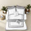 Ensemble de literie 8 pièces luxueux, style hôtelier en polyester gris