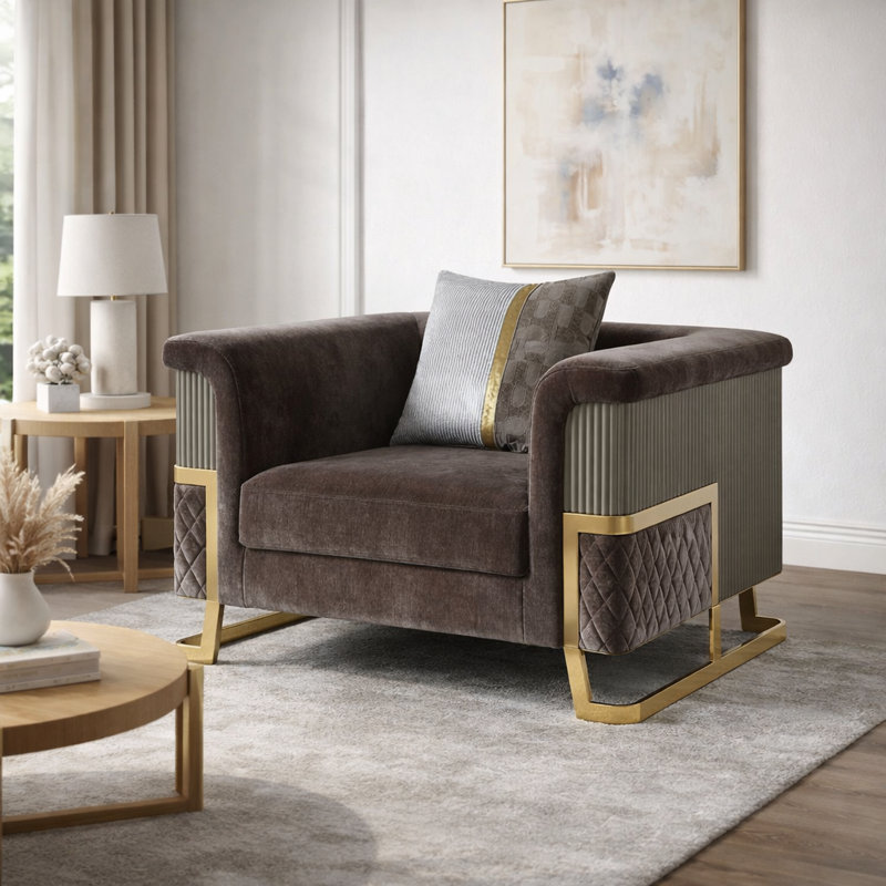 Chaise 5825 Malibu en taupe, Gris