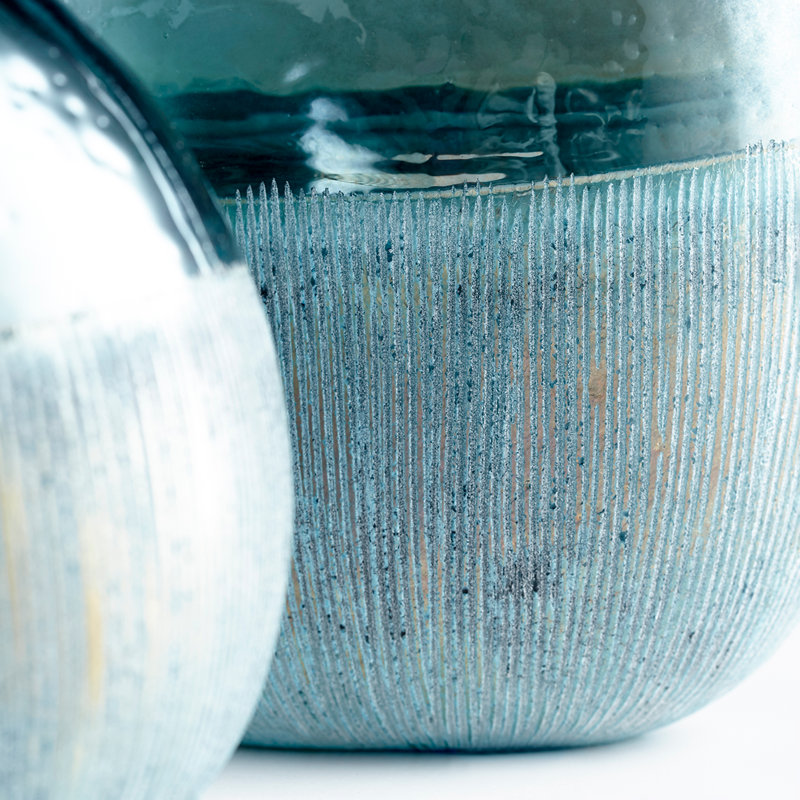 Vase de table en verre 10,25 po Cape Caspian