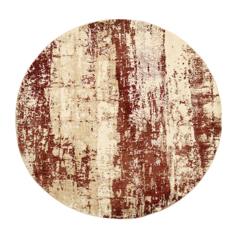 Kelson Abstract Indoor Rug, Round 4'5"