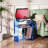 Acrylic Record Player Table with Storage Shelf, Clear Side Table Nightstand (Blue)-530379833-474668731
