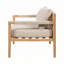 Fauteuil de patio extérieur en bois d'acacia