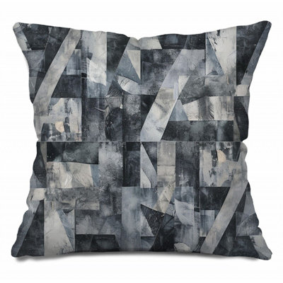 Coussin décoratif réversible en mélange de coton