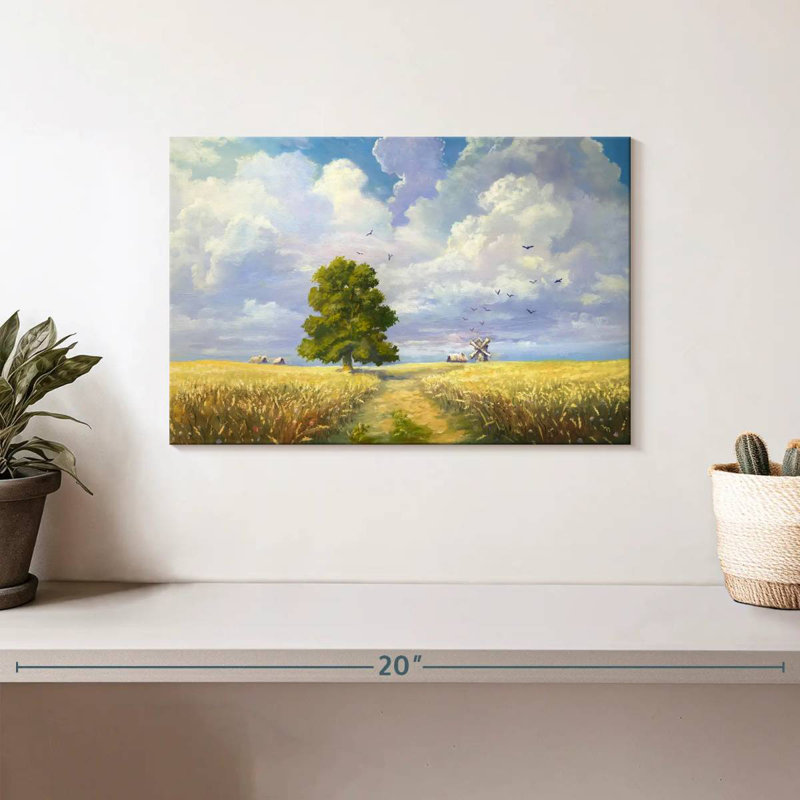 Harnek Fluffy Cloud Wheat Field, 8" H x 12" W